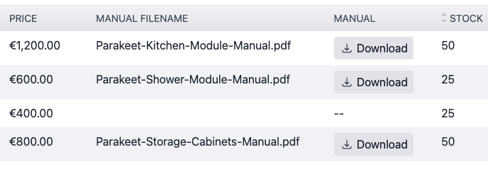Image of a FileField in the ProductResource