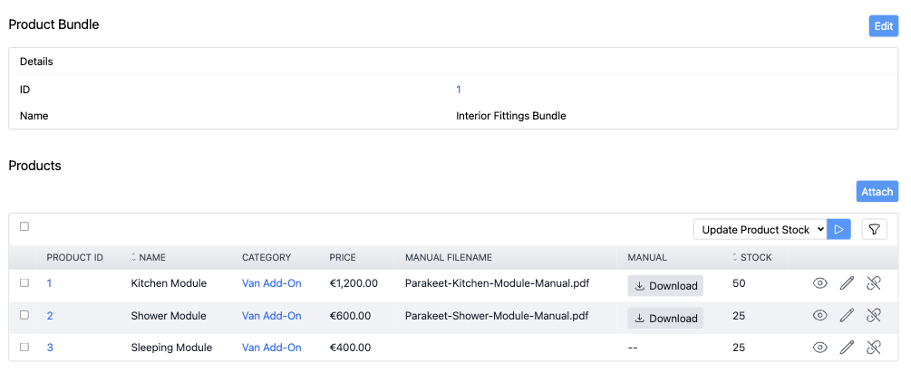 Image of ProductBundleResource showing product bundle with products